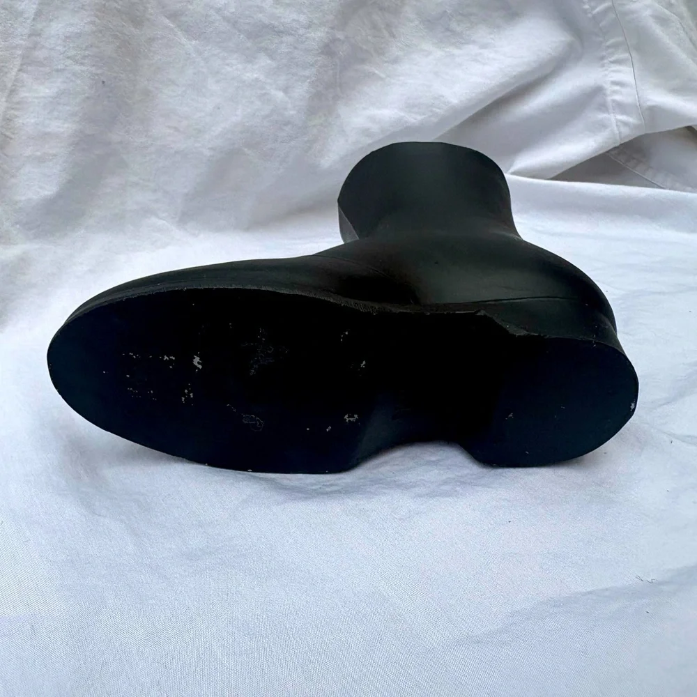 Vintage Ceramic Victorian Black Boot Planter Vase